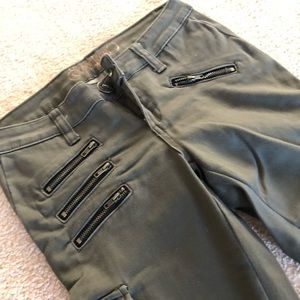 Dark green skinny jeans